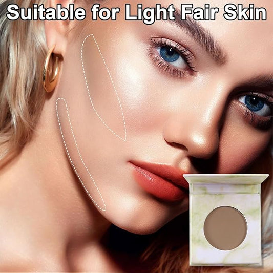 Matte Contour Palette - Face Sculpting Grey Contour Powder for Light Fair Skin, Cool Toned Face Bronzer Makeup Contouring, Buildable Matte Bronzer - 02#Dark Brown