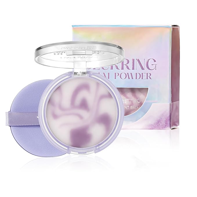 Blurring Balm Powder, Setting Translucent Foundation Primers, Oil Control Concealer Pressed Cream Waterproof Sweatproof Making Long Lasting Makeup Primer (#01 Fancy, 0.16 oz)