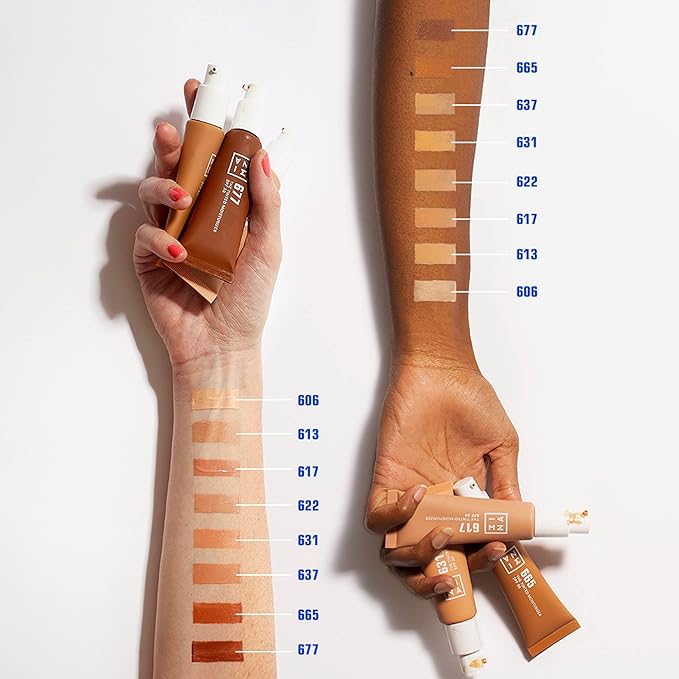 3INA MAKEUP - Vegan - Cruelty Free - The Tinted Moisturizer SPF30 613 - Nude - BB Cream Light to Medium Coverage - Hyaluronic Acid - SPF Face Moisturiser For All Skin Tones
