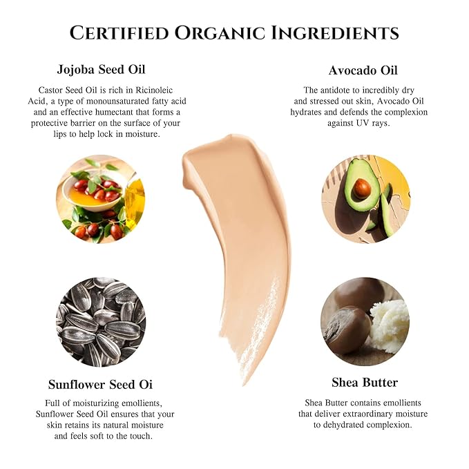 Tinted Moisturizer | Organic & Natural Ingredients | Moisturizes, Brightens, Smooths & Plumps Skin | Deep Skin Hydration With Certified, Skin-Friendly & Safe Properties (Toffee)