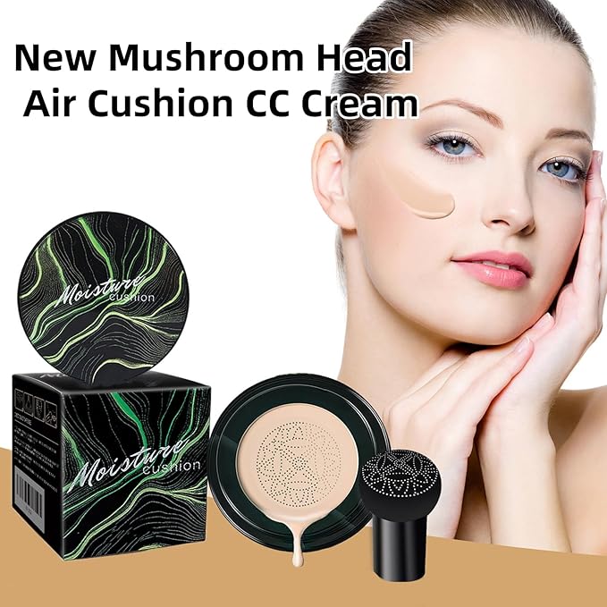 Cedar and Ash CC Cream - Cedar and Ash Makeup, Mushroom Head Air Cushion CC Cream, Cedar & Ash Moisture Concealer Foundation, Honey & Pine Make Up Flawless Light Long Lasting (1pcs*Dark Brown)