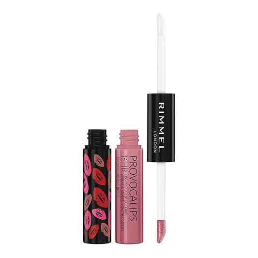 Rimmel London Provocalips 16hr Kiss-Proof Lip Color - Two-Step Liquid Lipstick to Lock in Color and Shine - 430 Wish Upon A Berry, .14 fl.oz.