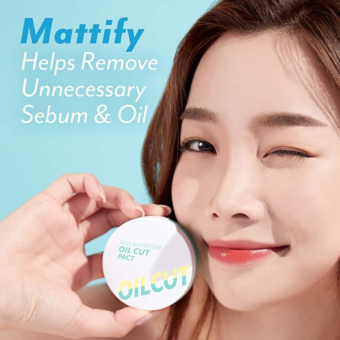 I'M MEME I'M Oil Cut Pact | 001 Skin Mattifying + I'M Afternoon Tea Contour Palette | Highly-pigmented 3 shades contour palette | Roasting Coffee Bundle