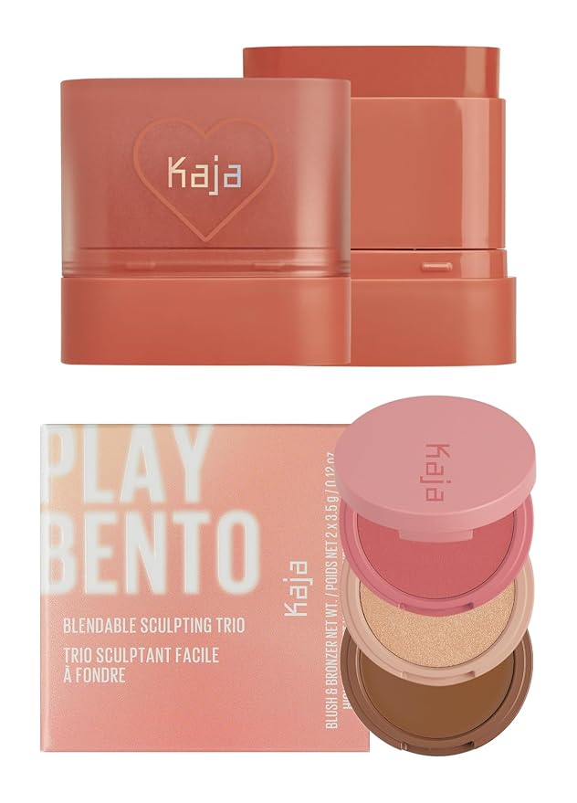 Kaja Dewy Bar - #Cranberry Cooler, 10g + 3-in-1 Blendable Sculpting Trio - Play Bento 02 Cloud Latte Bundle
