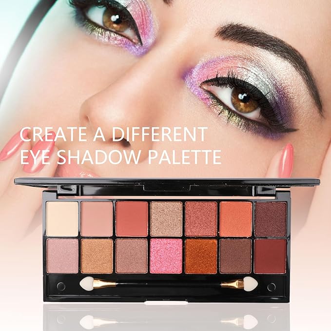 All in One Makeup Kit for Makeup storage bag 2X14 Colors Eyeshadow Palette Liquid Foundation Eyeliner Pencils Contouring Stick Lip Gloss 20Pcs Makeup Brushes For Women Girls Teens (Black)