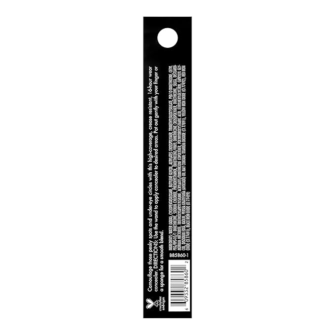 e.l.f. 16HR Camo Concealer, Full Coverage, Highly Pigmented Concealer With Matte Finish, Crease-proof, Vegan & Cruelty-Free, Light Ivory, 0.203 Fl Oz