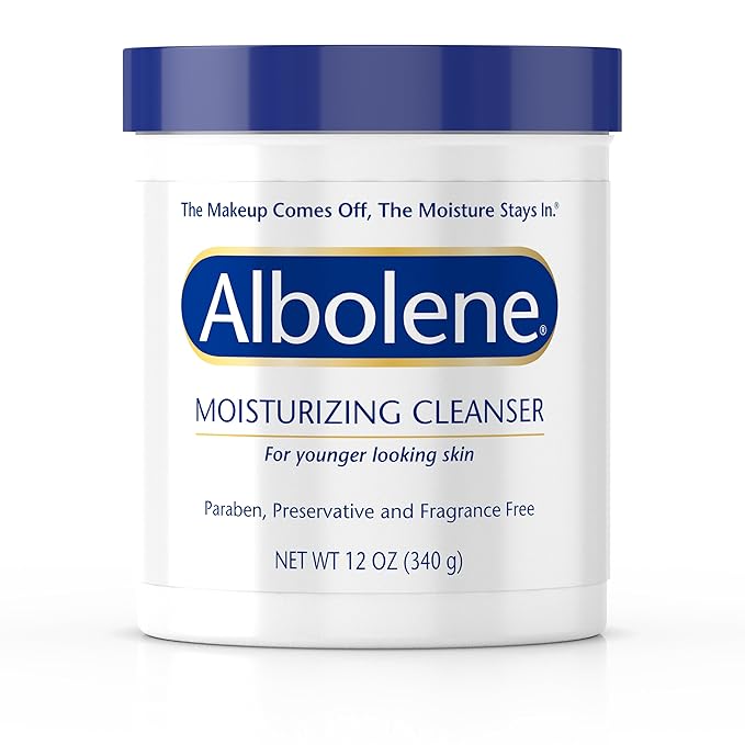 Albolene Face Moisturizer & Makeup Remover – Fragrance-Free Cleansing Balm with Beta-Carotene – Hydrating Facial Cleanser for Soft, Supple Skin, Gently Removes Makeup & Dirt, (12 oz)