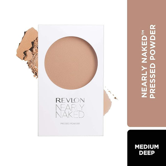 Revlon Nearly Naked Pressed Powder, Medium Deep/040, 0.28 Ounce
