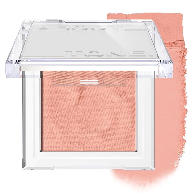 Fluffy Wear Blusher - Pressed Powder Cheek Blush with Airy and Soft Matte Blurring Finish Blendable & Buildable Natural Color Korean Makeup Vegan (05 DAILY CORAL)