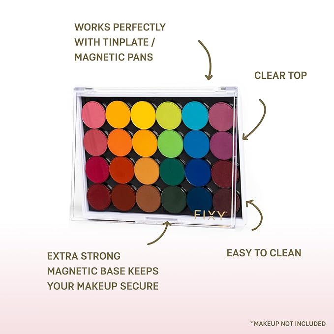 FIXY Repair Kit Repressing tool for Eyeshadow, Blush, & Highligher Round Pans + FIXY Small Empty Palette