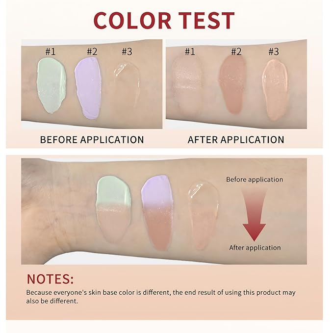 MAEPEOR Color Correcting CC Cream 5 Colors Lightweight Multi-Purpose Facial Concealer with Illuminating Finish Soothes & Hydrates Skin (05 Transparent)