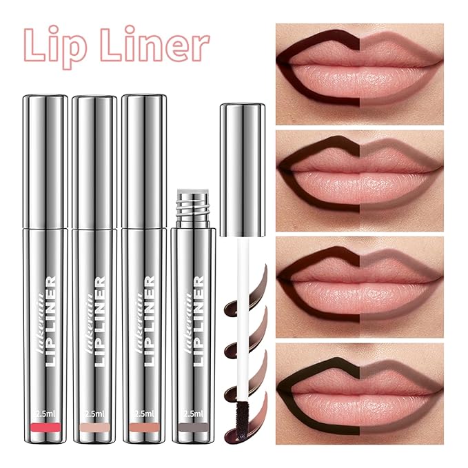 Peel Off Lip Liner Stain - Long-Lasting, Smudge-Proof, Waterproof Nude Matte Lip Tint, Non-Fading Peel Off Lip Color, Effortless Precision & Full Coverage, Vegan & Cruelty-Free, #1 Rose Pink