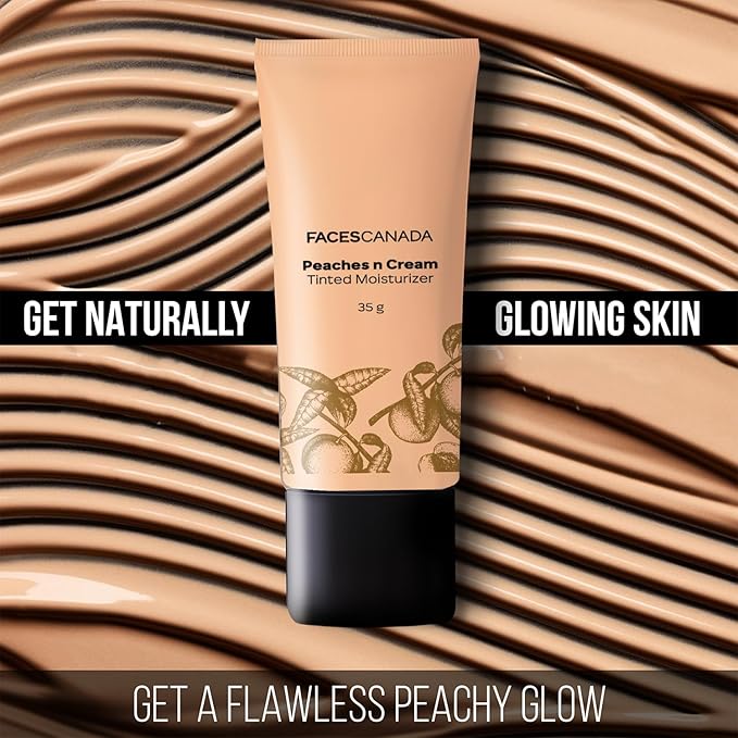 Peaches N Cream Tinted Face Moisturizer | Non Oily Lightweight Gel Formula | Blends Easily | Lightly Tinted Cream for Radiant Glow | 1.23 Oz (35g)