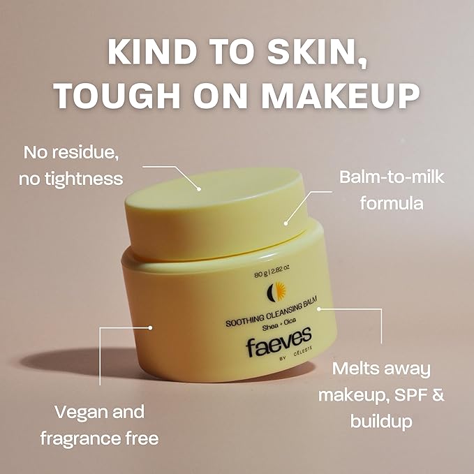 By Céleste Soothing Cleansing Balm, Gently Removes Makeup, SPF, Excess Oils & Impurities, 80g