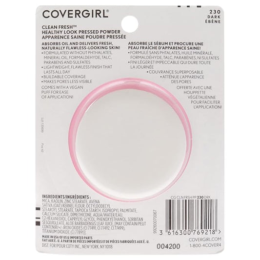 COVERGIRL Clean Fresh Pressed Powder, Dark, 0.35 Oz