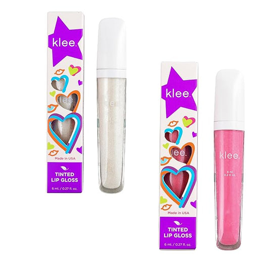 LunaStar Klee Flavored Lip Gloss Bundle. Perfect for kids and tweens. Gentle and Non-Toxic. Made in USA. (Brighton Ensemble/Vail Tempo)