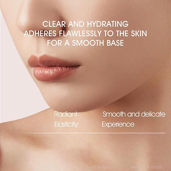 Hydrating Face Primer with Triple Hyaluronic Acid, Poreless Makeup Primer, Smoothes Fine Lines, Leaves Skin Smooth, Refined and Glowing for Seamless Makeup Application (15ml)