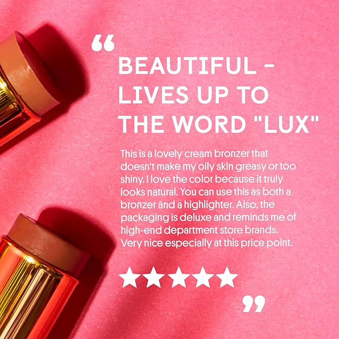 Winky Lux Bronze Age Bronzer Stick - Sun Goddess, Cream Bronzer and Contour Stick, Hydrating Makeup for Flawless, Smooth Skin, Vitamin E and Meadowfoam Seed Oil Face Makeup, Easy to Use Bronzer