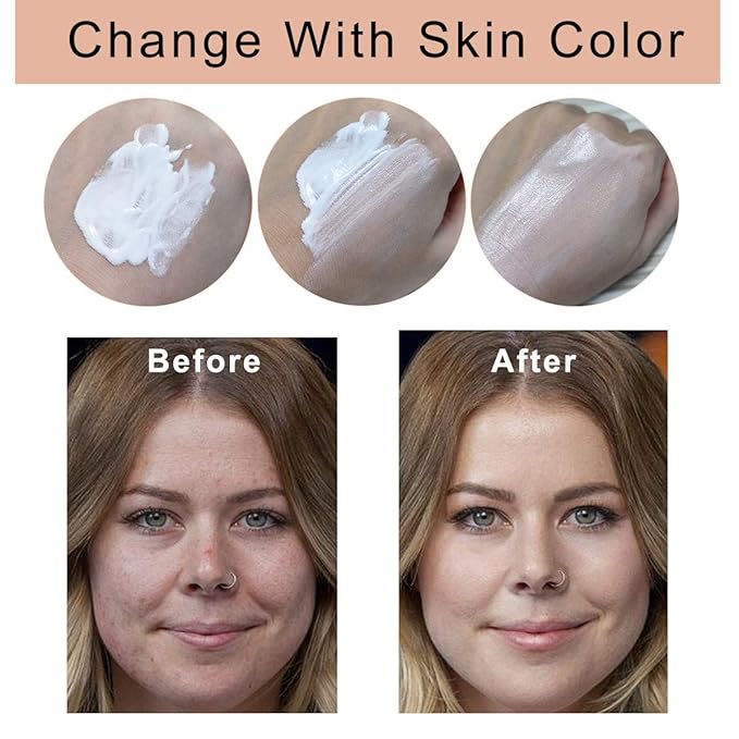 2PCS TLM Flawless Colour Changing Warm Skin Tone Foundation, Naturally Blends Moisturizing foundation makeup, Long Lasting Waterproof Lightweight Liquid Foundation SPF 15 for Face Makeup