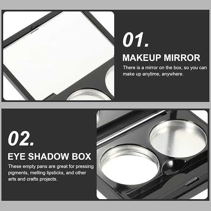 Balacoo Empty Eyeshadow Palette: 3 Sets Empty Makeup Eyeshadow Box Magnetic Makeup Case Travel Eyeshadow Container Cosmetics Eyeshadow Pans for Makeup