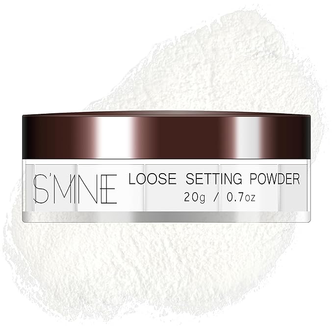 IS'MINE Loose Setting Powder, Lightweight Long Lasting Poreless Finish Transculent Loose Powder (White, 20g/0.7oz)