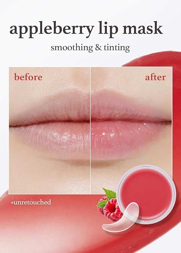 NOONI Korean Vegan Lip Oil - Applecherry, 0.12 Fl Oz + Appleberry Korean Lip Tinting Butter, 42 oz. Bundle