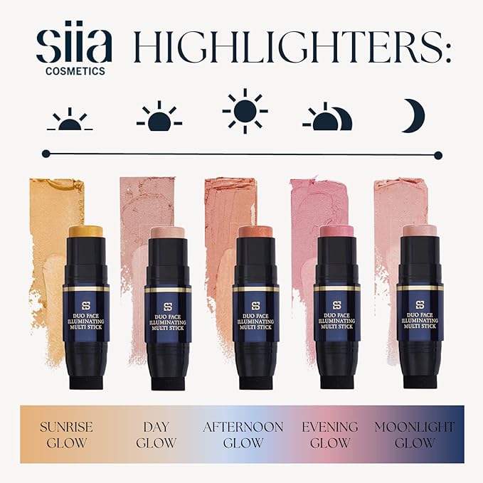 Duo Face Illuminating Multi Stick, Dual-Use Applicator for Perfect Blend, .3 Ounce (Moonlight Glow)
