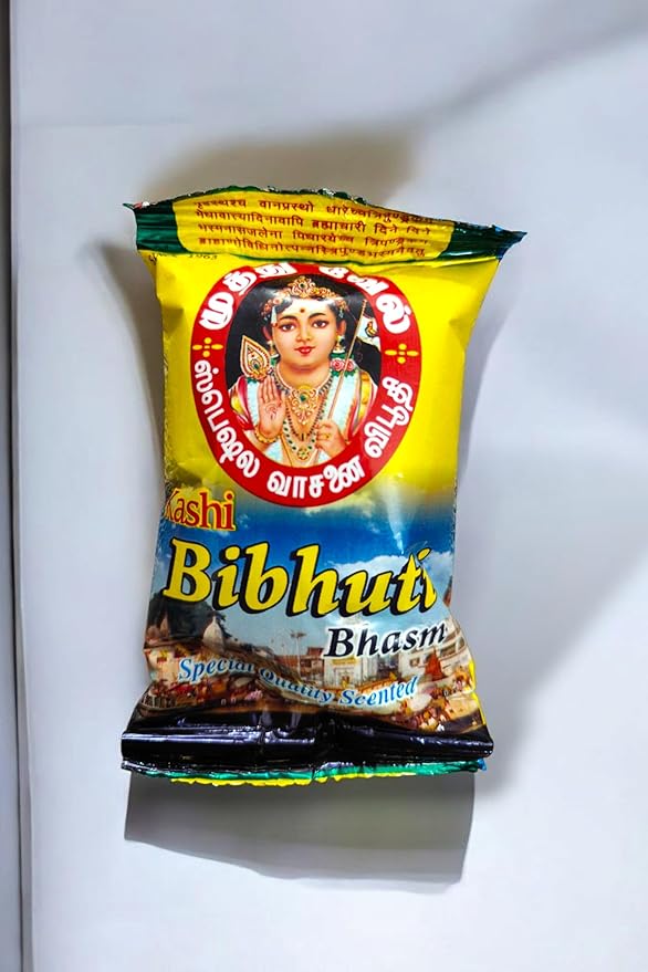 Kashi Vibhuti Bhasma Holy Powder for Shiv Pooja, Religious Tilak Tika, 70 Grams