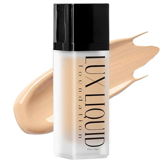 Organic Aloe-Based LUX Liquid Foundation, Natural Vegan Gluten-Free Made in USA, Agave