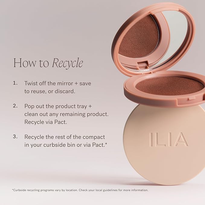 ILIA - Sunshift Cream Bronzer | Non-Comedogenic, Long-Lasting, Vegan, Cruelty-Free | Weightless Bronzer (Bask - Rich Rosy Bronze, 0.27 oz | 7.8 g)