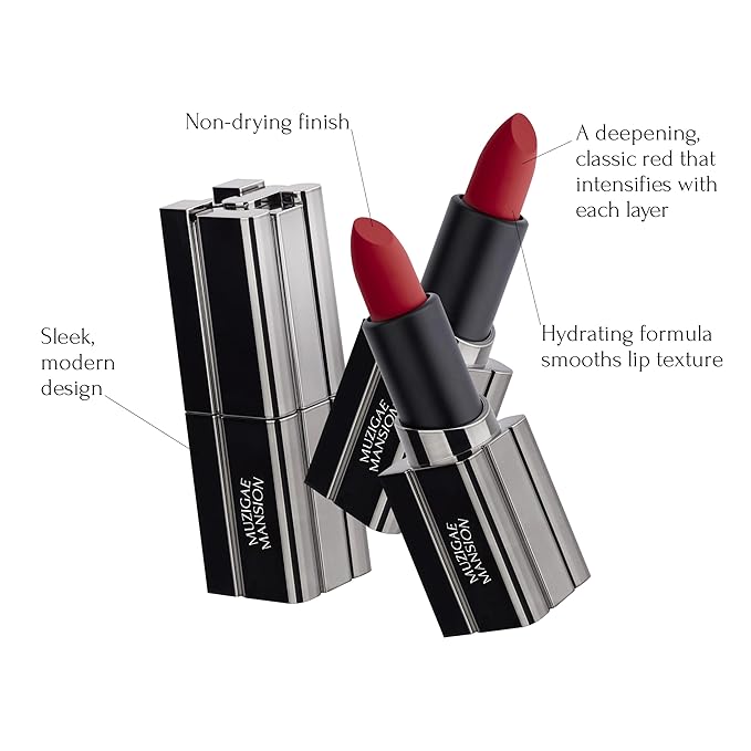 MUZIGAE MANISON City Chic Trio - 08 Revenge | Objet water 01 Signature & 02 Spicy & Moodwear Blur 08 Revenge | K-Beauty Lip Stain Matte Lipstick