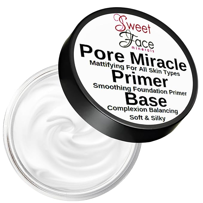 3Oz SPF 30 Gel Face Primer by Sweet Face Minerals – Hydrating, Dewy, Moisturizing Base for Dry Skin, Foundation Prep, Primer Para Maquillaje