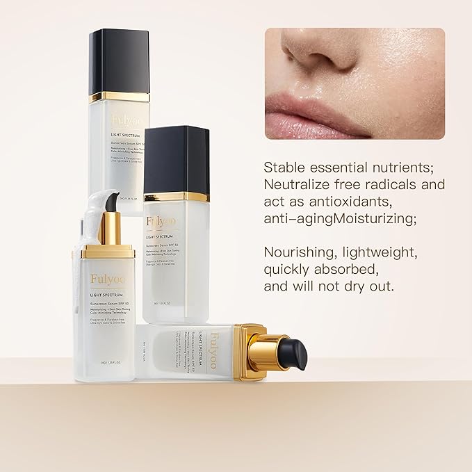 4-in-1 Tinted Moisturizer With SPF50,Anti-Aging,Against UVA and UVB,Bio Mimic Foundation,Suitable for Sensitive Skin,Simple and Easy