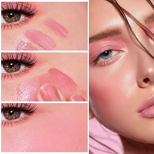 Summaryas Contour Wand & Blush Wand Duo - Blush|2 In 1 LiquidBlush Wand for Women with Applicator,Cream Contour Stick Makeup (#01, 15ml)