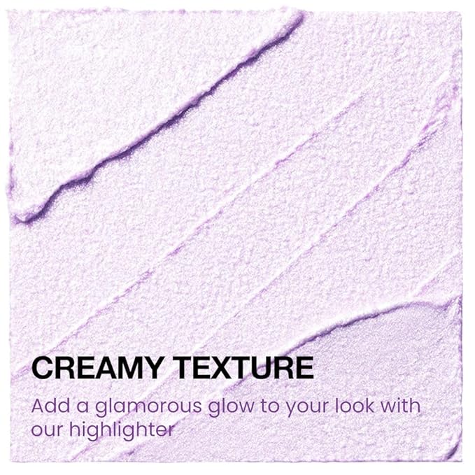 Pearl Purple Shimmer Glitter Contour Powder Makeup Face Illuminator (Shiny Silver) (04#, rectangle)