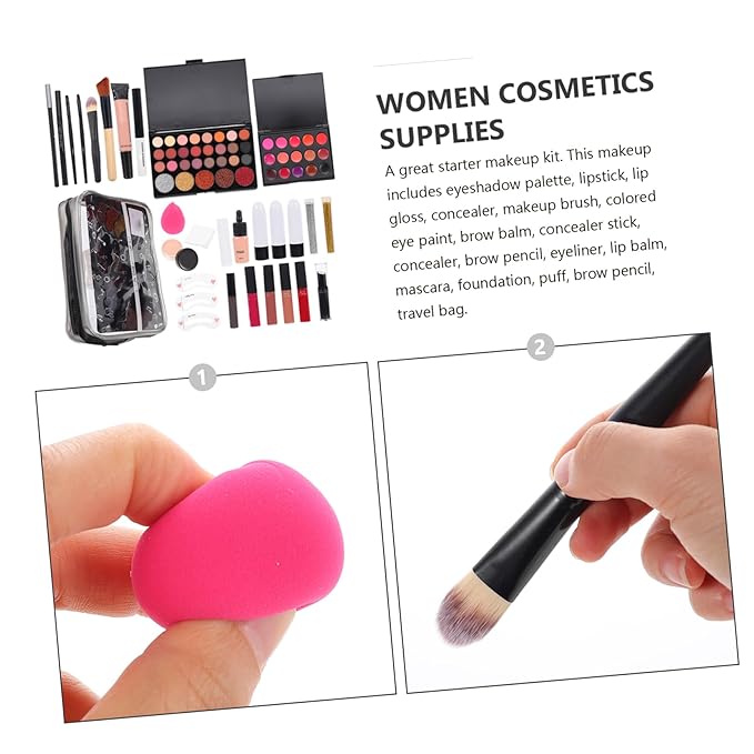 1 Set women's makeup set Eyebrow Pencil All-in-one Makeup Kit Makeup Multi- Makeup Kit Professional Foundation Cosmetics Supplies One-piece student mascara
