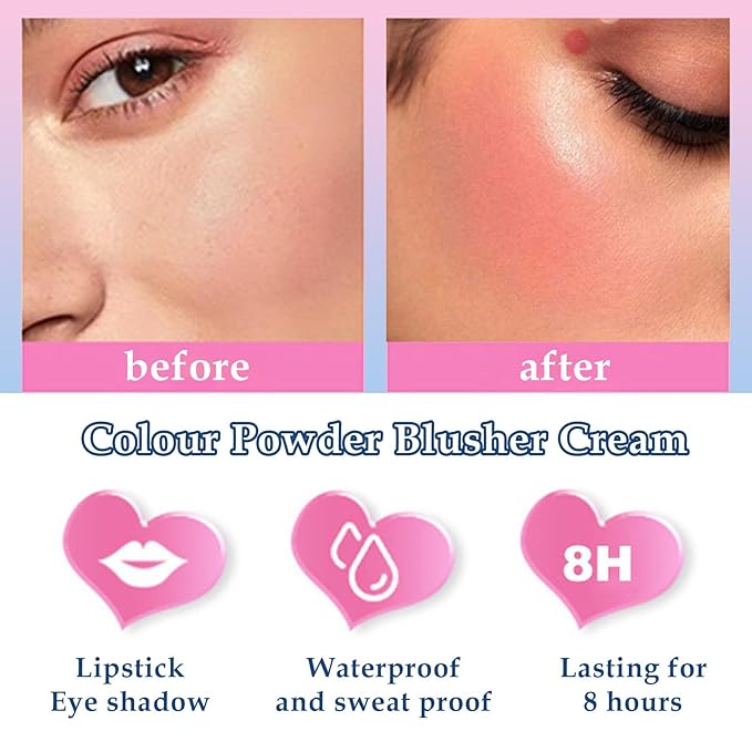 Black Cream Blush,Color Changing Blush for Cheeks and Lips Tint Magic Black PH Temperature Changing Face Tint Stain Blush Blendable Dewy & Natural Finish for All Skin Tones (02# Black)
