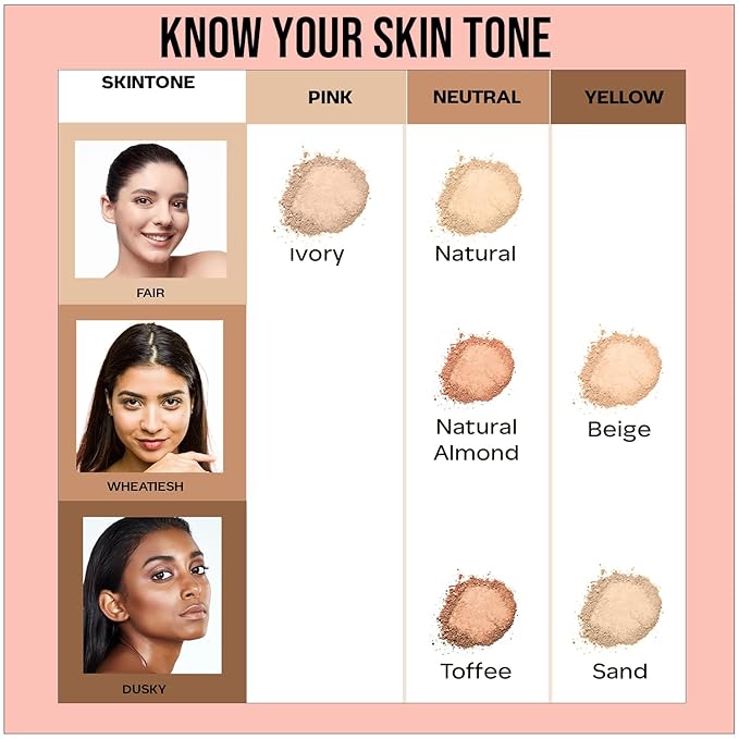 Weightless Matte Finish Compact Powder - Ivory | Non Oily Pressed Powder | Easy Blendable & Lightweight | Sun Protection with Vitamin E | 0.32 Oz/9g