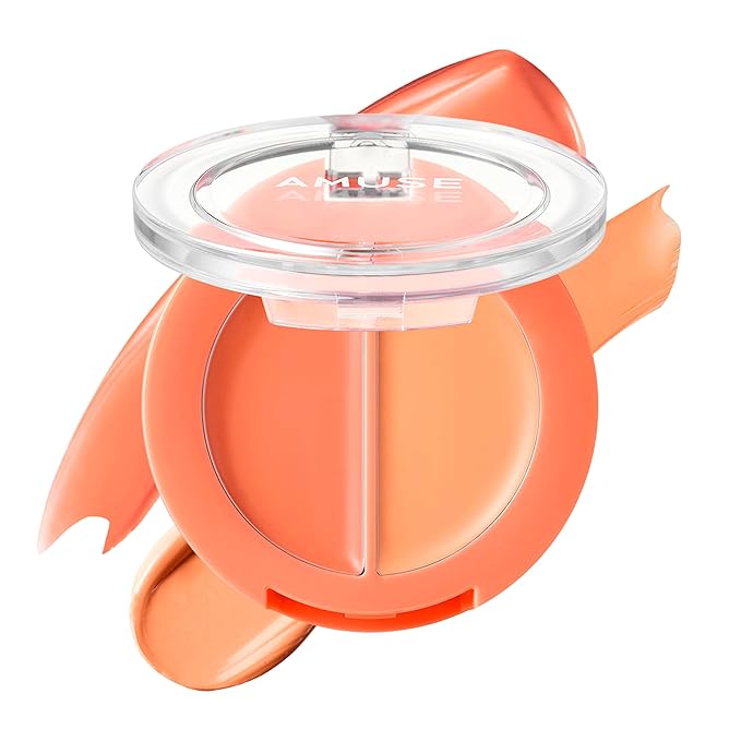 Amuse SEOUL Lips and Cheeks Healthy Balm 02 MANGO BALM | Moisturizing, Glossy, Creamy Texture, Lightweight, Dewy Finish, Natural-looking Color, K Beauty Makeup, Vegan (1.5g / 0.05 oz)