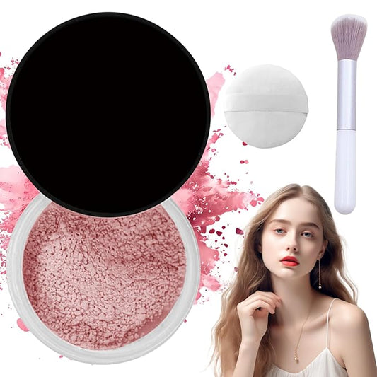 Blurring Setting Powder,Blurring Pink Powder,Beauty Pink Blurring Powder,Beauty Pink Setting Powder,Blurring Powder for All Skin Types