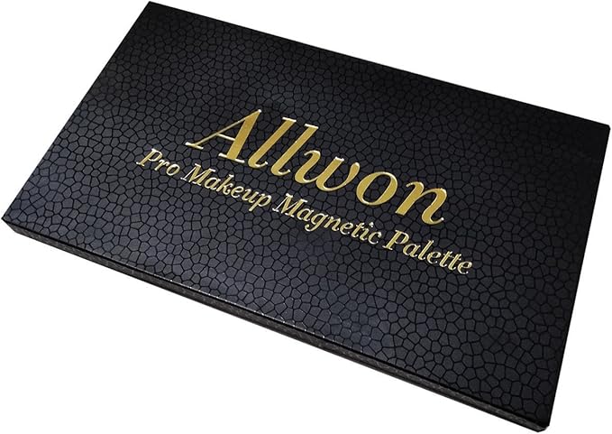 Allwon Magnetic Palette Empty Eyeshadow Makeup Palette with Shatterproof Mirror for Eyeshadow Lipstick Blush Powder (Black)