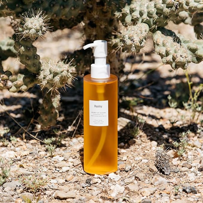 Huxley Secret of Sahara Cleansing Oil Deep Clean Deep Moist 6.76 fl oz | Korean Cleansing Oil Makeup Remover | All Skin Types