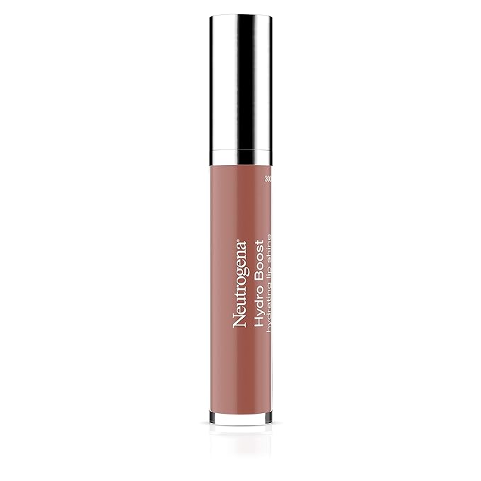 Neutrogena Hydro Boost Moisturizing Lip Gloss, Hydrating Non-Stick and Non-Drying Luminous Tinted Lip Shine with Hyaluronic Acid to Soften and Condition Lips, 27 Almond Nude Color, 0.10 oz