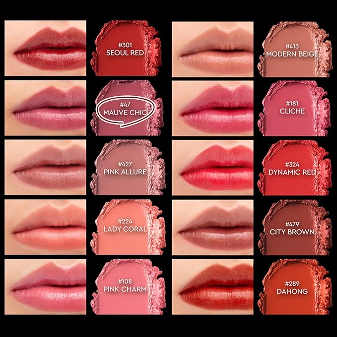 HERA Airy Blurring Powdered Primer and Rouge Classy Lipstick #301 SEOUL RED