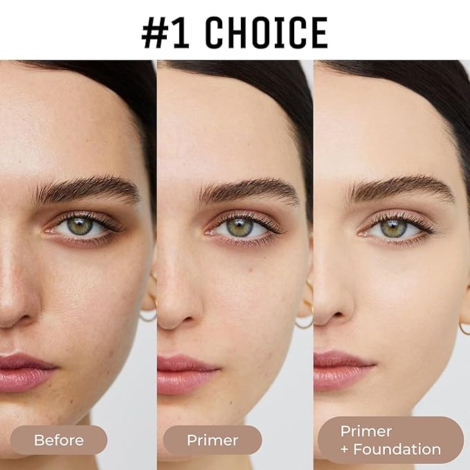Face Primer for Makeup, Hydrating Long-Lasting Oil Control Pore Minimizer, Private Label Makeup Base with Vitamin E & Aloe, Smooth Matte Finish Primer for All Skin Types, Cruelty-Free, Vegan, 30ml