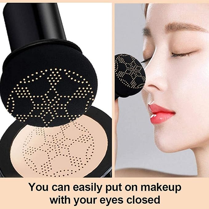 Kakaxi Mushroom Head Air Cushion Cc Cream, Heykomi Air Cushion Cc Cream, Heykomi Cc Cream, Heykomi New Mushroom Head Air Cushion Cc Cream Foundation (ivory)