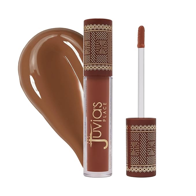 Juvia's Place Coffee Shop Lip Gloss - Salted Caramel - Hydrating Butter Lip Gloss for Women, Long-Lasting Shine, Moisturizing Glass-like Finish, Plumping Non-sticky Lip Gloss, Suitable for every vibe