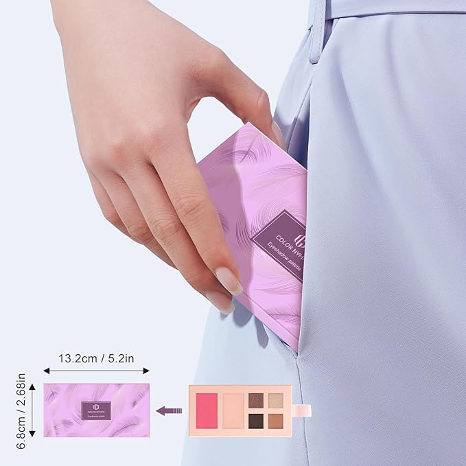 Color Nymph Complete Makeup Kit - 2025 Trendy Colors, Cruelty-Free, Perfect for Daily, Festival, Party, & Professional Looks, with Detachable Jewelry Storage, Ideal Teen & Young Adult Gift (Purple)