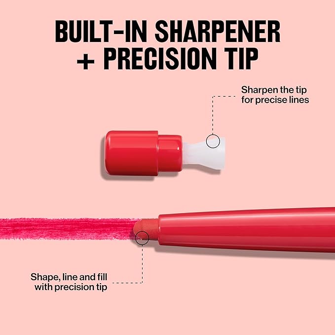 Revlon Colorstay Lip Liner with Built-In Sharpener, Valentine's Day Makeup Gifts for Women, Longwear Rich Colors, Smooth Application, 685 Natural, 0.01 oz
