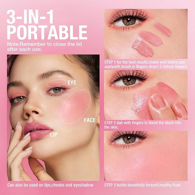 Cream Blush Makeup For Cheeks - Natural Glossy Velvet Texture (06#)